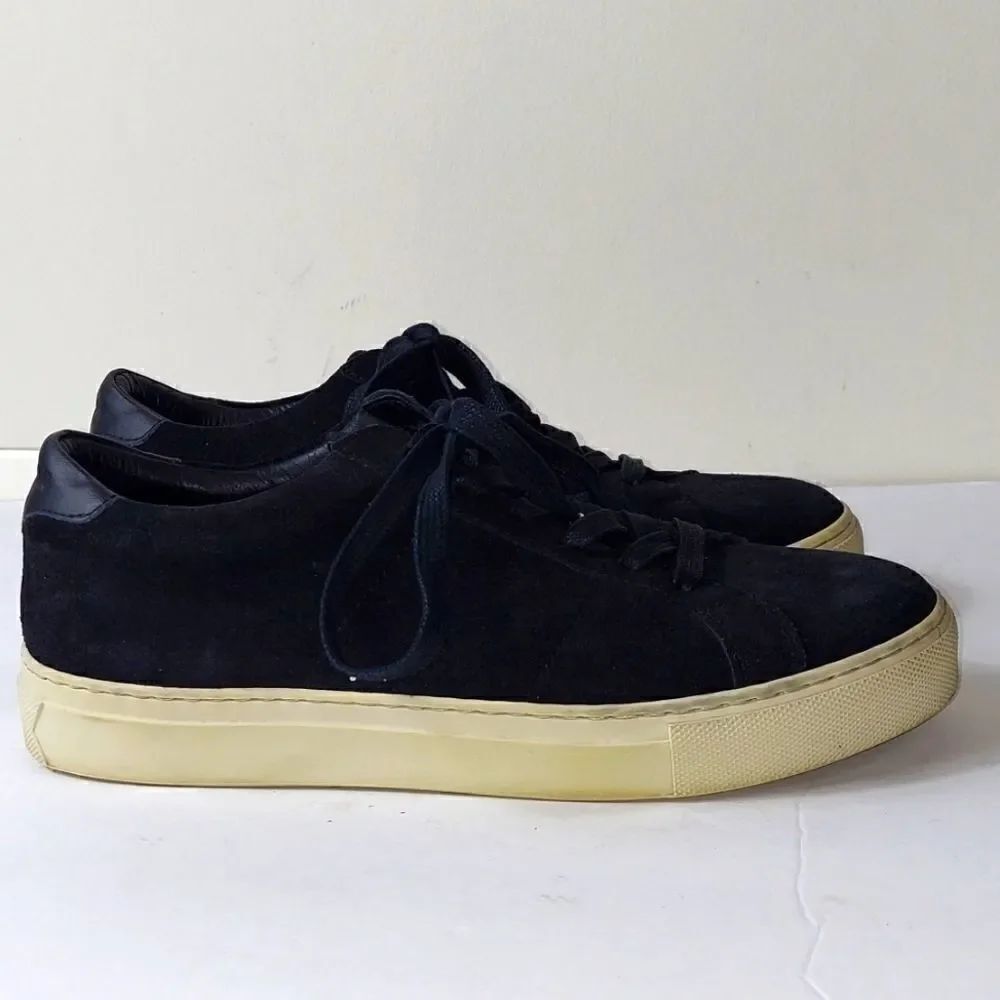 GREATS Brooklyn Royale Black Suede Sneakers Sz 8.5